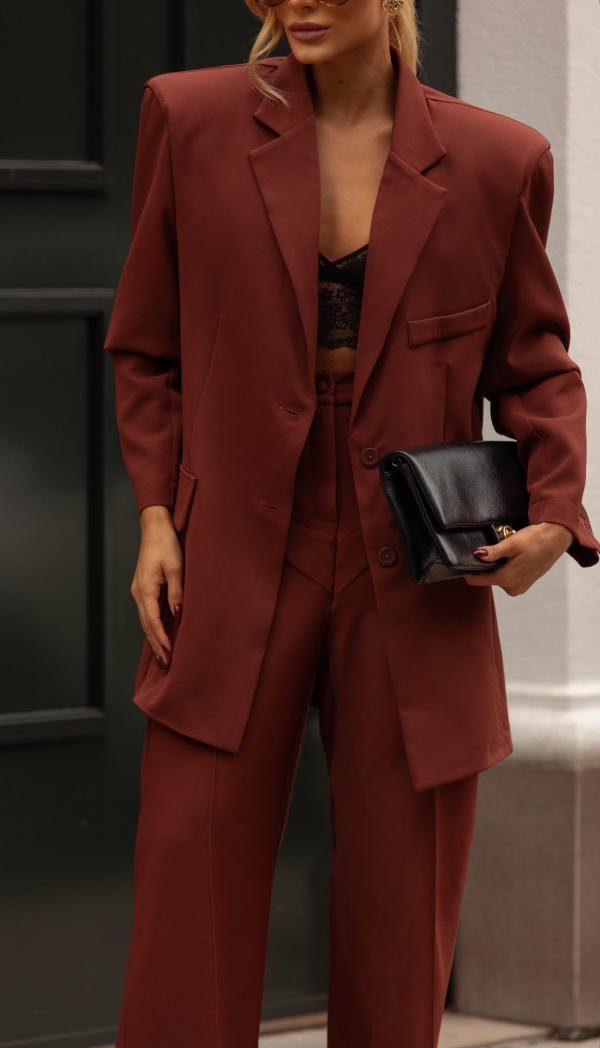 Maxi Blazer Lidiane Marrom - Image 2