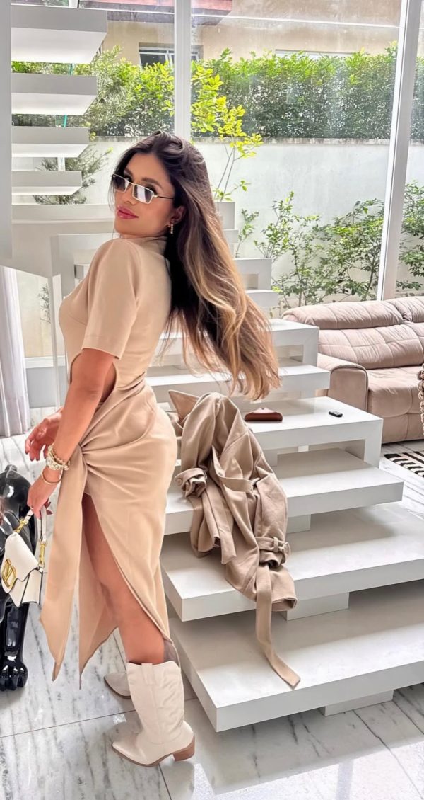 Vestido Midi Belina Nude - Image 5