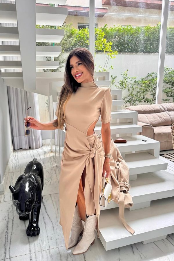 Vestido Midi Belina Nude - Image 4