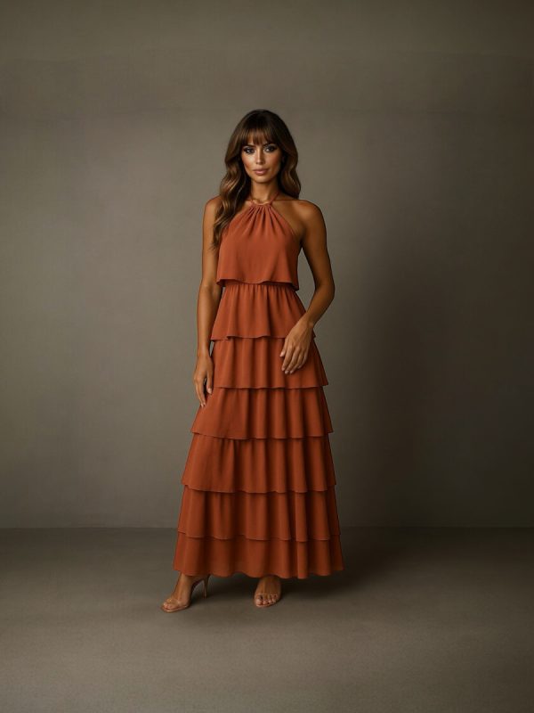 Vestido Longo Babado
