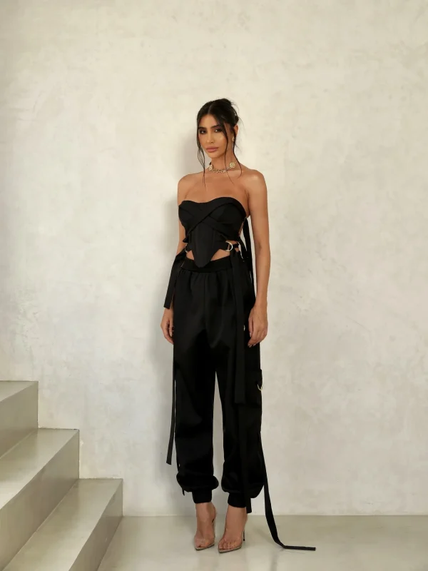 Calça Cargo Nadelly Preta