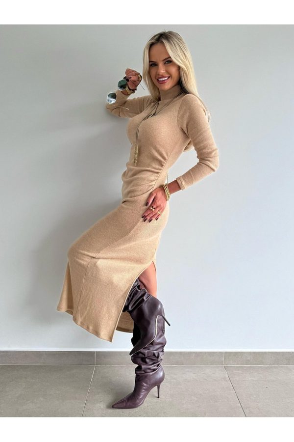 Vestido Tricot Drapeado - Imagem 4