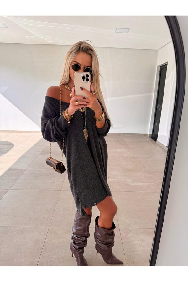 Vestido Tricot Amplo - Imagem 5
