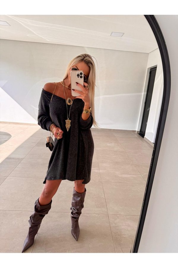 Vestido Tricot Amplo - Imagem 6