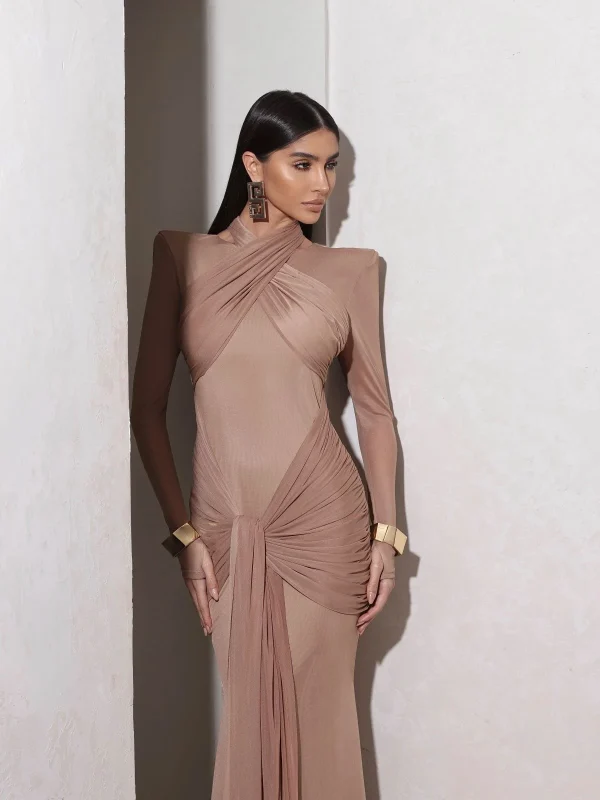 Vestido Longo Phillipe Nude - Imagem 2