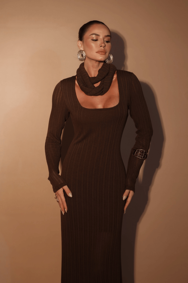Vestido Botti Terrena Marrom - Imagem 3