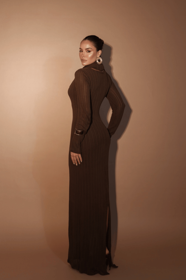 Vestido Botti Terrena Marrom - Imagem 5