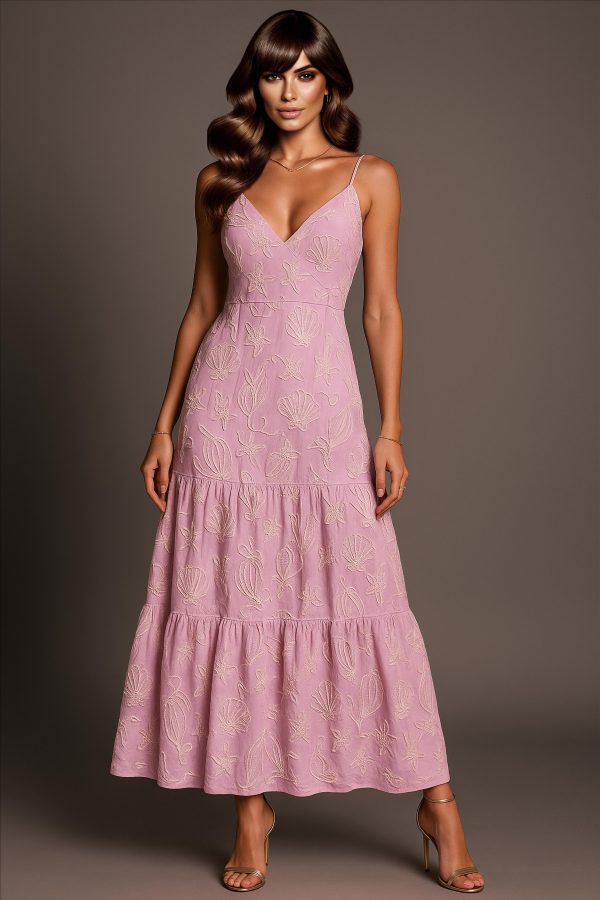 Vestido Alça Bordado