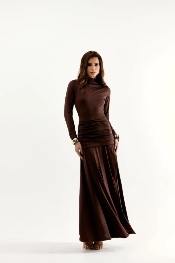 Vestido Bia Zayra Marrom - Imagem 2