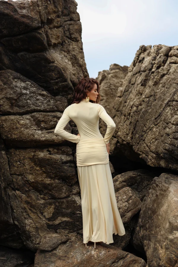 Vestido Bia Zayra Manteiga - Imagem 3