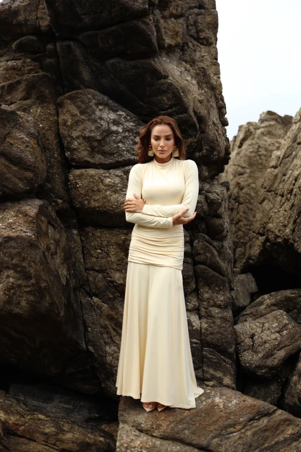 Vestido Bia Zayra Manteiga - Imagem 6