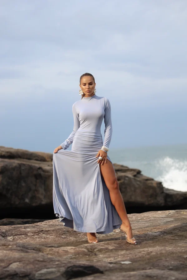 Vestido Bia Zayra Azul Bebê - Imagem 4