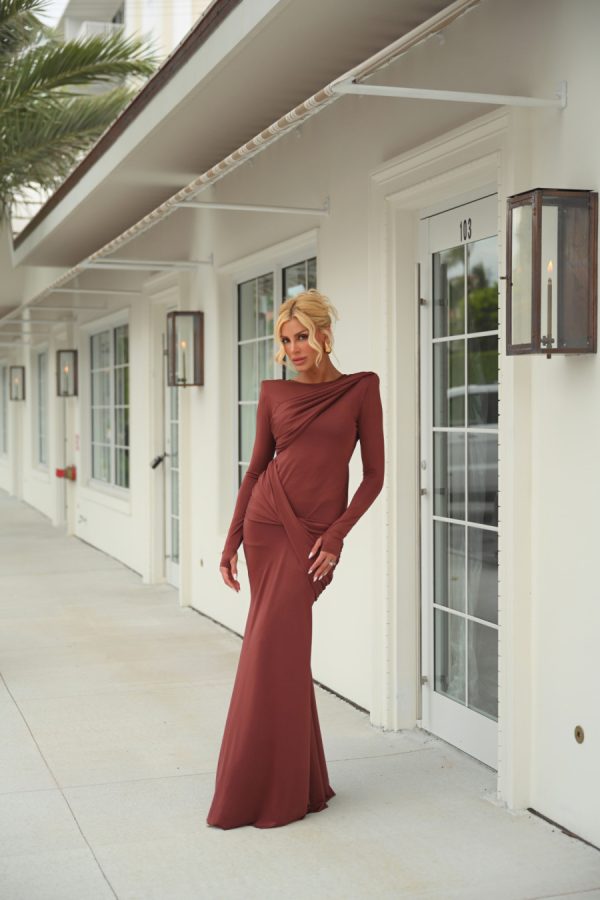 Vestido Longo Zion Marrom