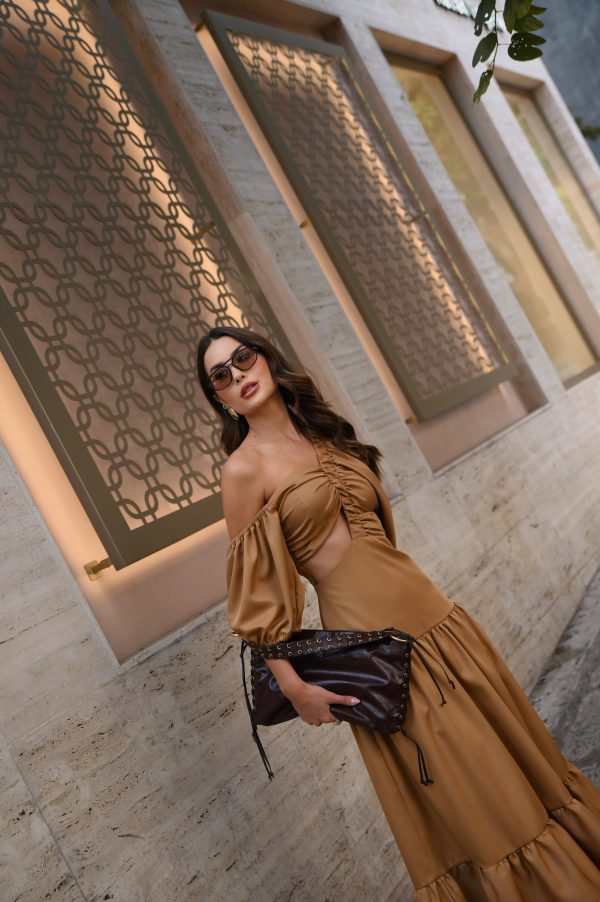 Vestido Midi Mystic Bege - Imagem 3