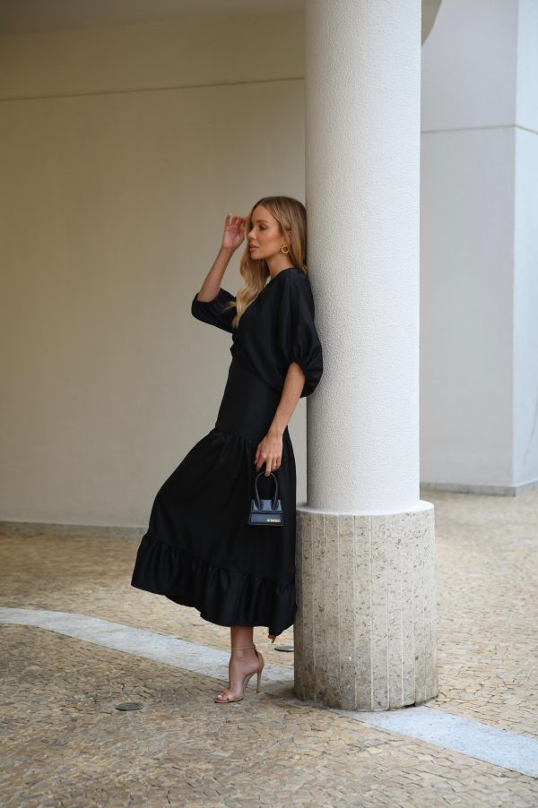 Vestido Midi Mystic Preto - Imagem 6