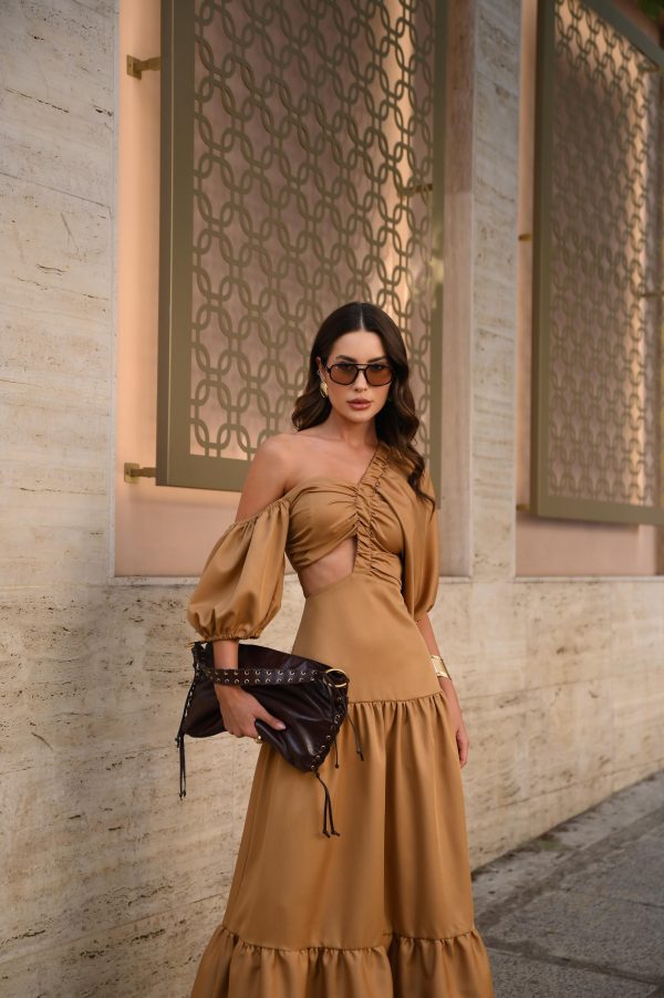 Vestido Midi Mystic Bege - Imagem 4