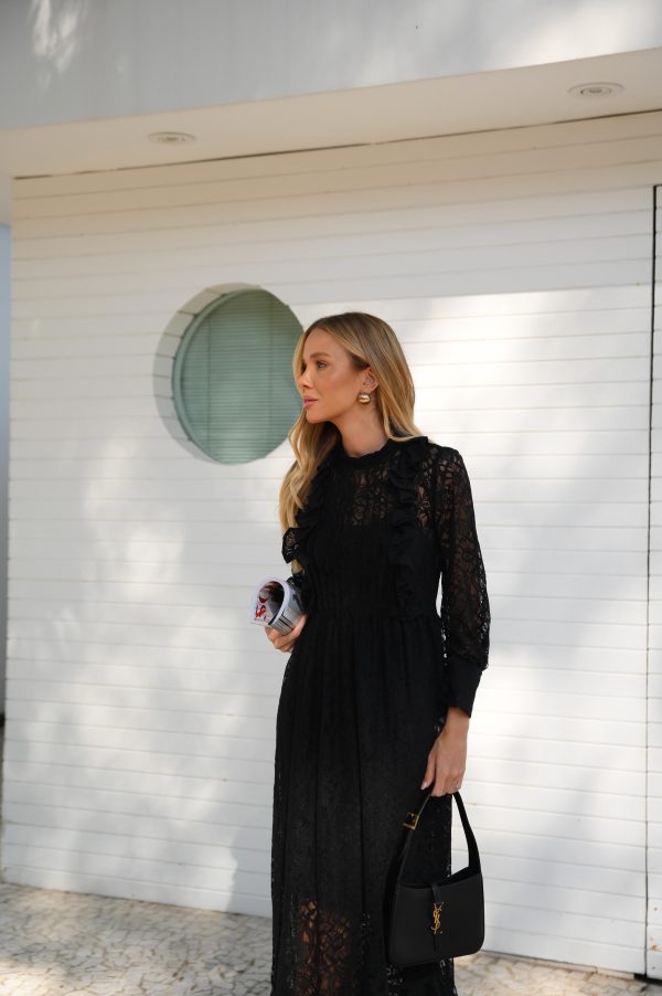 Vestido Renda Midi Preto - Imagem 6