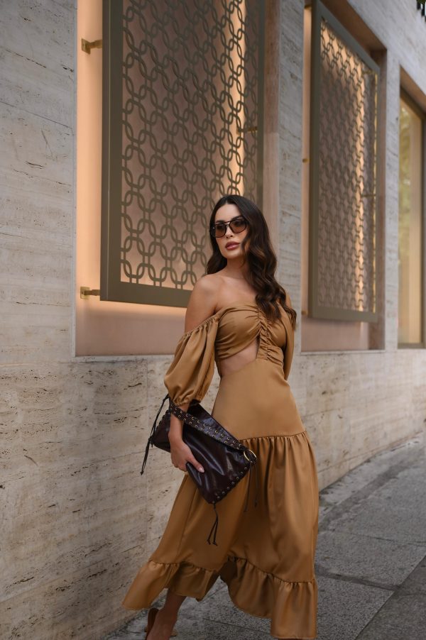 Vestido Midi Mystic Bege - Imagem 5