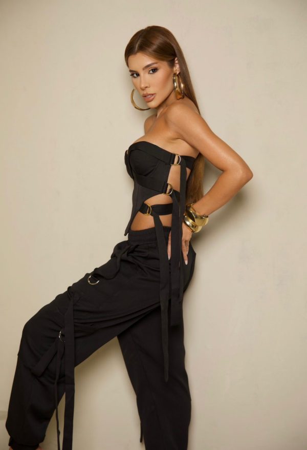 Cropped Coração Nadelly Preto - Imagem 4