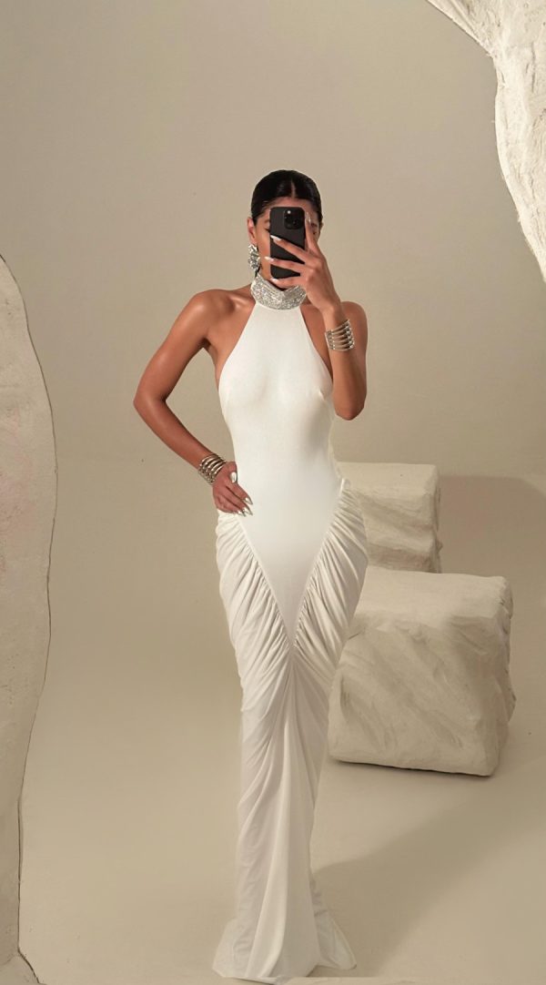 Vestido Longo Nik Branco - Imagem 2