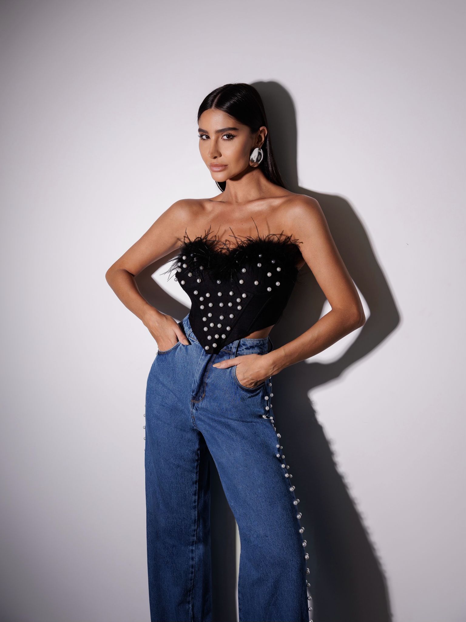 Calça Jeans Pérolas Summer Glam - Imagem 2