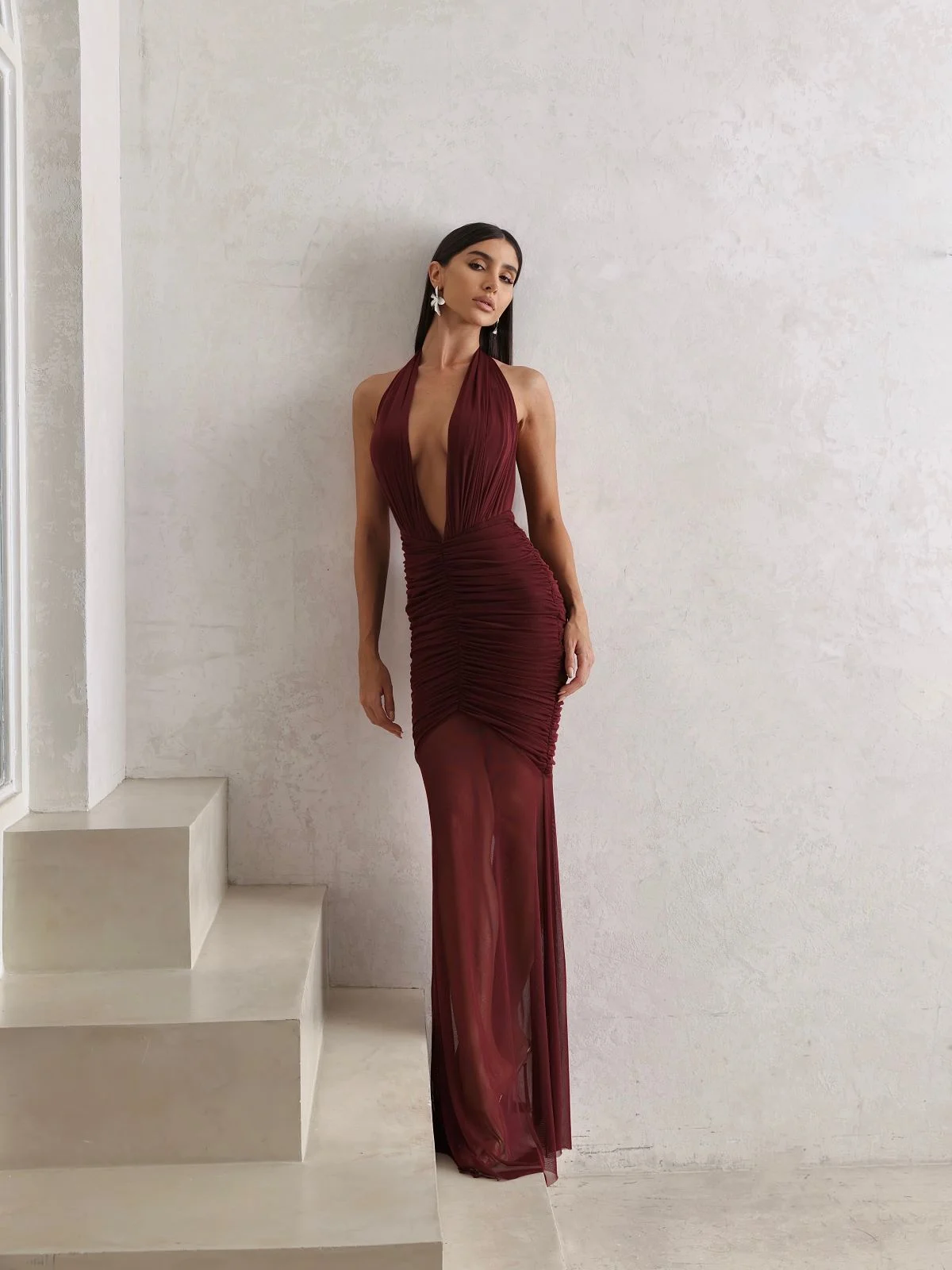 Vestido Thyla Marsala