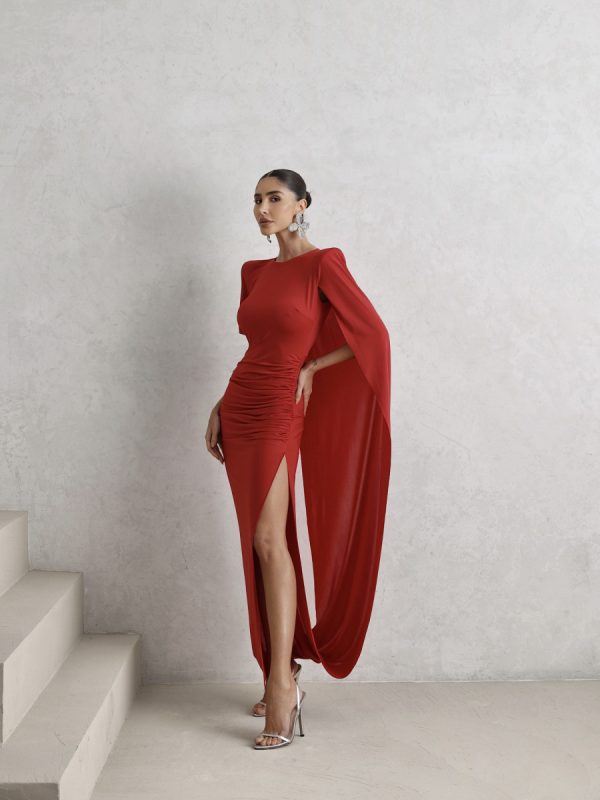 Vestido Capa Ansel Vermelho