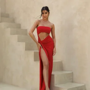 Vestido Longo Lua Vermelho