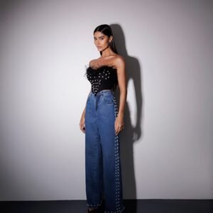 Calça Jeans Pérolas Summer Glam