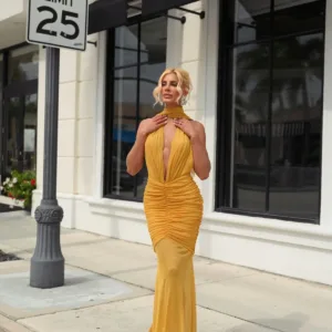 Vestido Thyla Mostarda