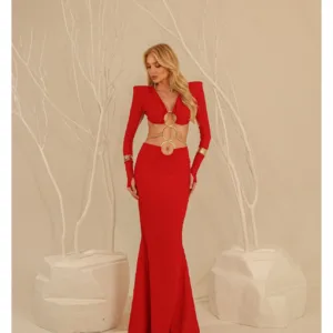 Vestido Longo Noor Vermelho