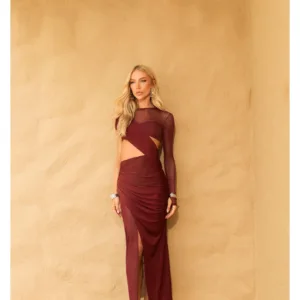 Vestido Longo Raya Marsala