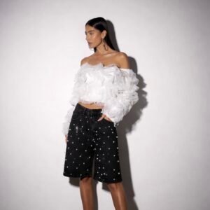 Bermuda Jeans Strass Celebration