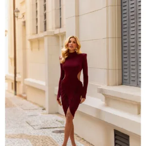 Vestido Midi Yume Marsala