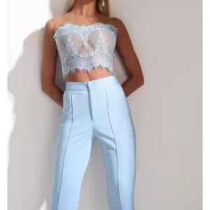 Cropped em Renda Alys Baby Blue
