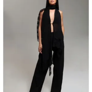 Top de Renda Miah Preto
