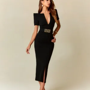Vestido Vice e Versa Midi Elga Preto