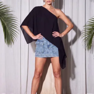 Saia Jeans Camila Cargo