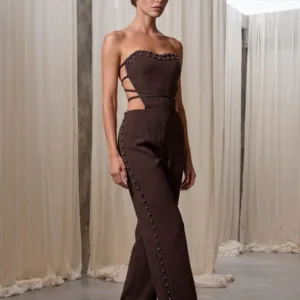 Macacão Rita Corset Atelier Marrom