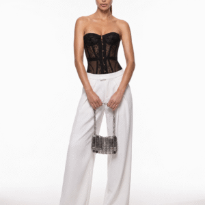 Corset Renda Maiorca Preto
