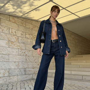 Conjunto Calça + Camisa Jeans Maiorca Escuro