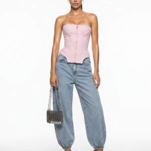 Corset Jeans Maiorca Rosa