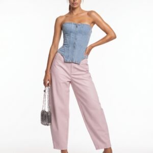 Corset Jeans Maiorca Azul-Claro