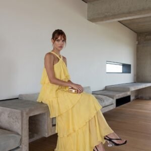 Vestido Camadas Maiorca Amarelo