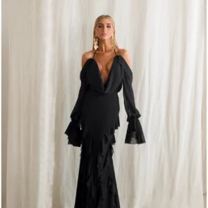 Vestido Longo Vice e Versa Ruiz Preto
