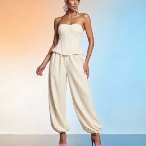 Conjunto Corset Aladim Capri Creme