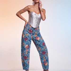 Calça Barrel Jeans Capri
